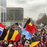 UŽIVO! NA ULICAMA BRISELA VIŠE OD 100.000 LJUDI U MARŠU PROTIV KOVID TIRANIJE (VIDEO)