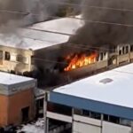 GORI ZGRADA IMT-a NA NOVOM BEOGRADU (VIDEO)