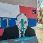 Soroševi levičari uništili mural Vladimira Putina u Beogradu.