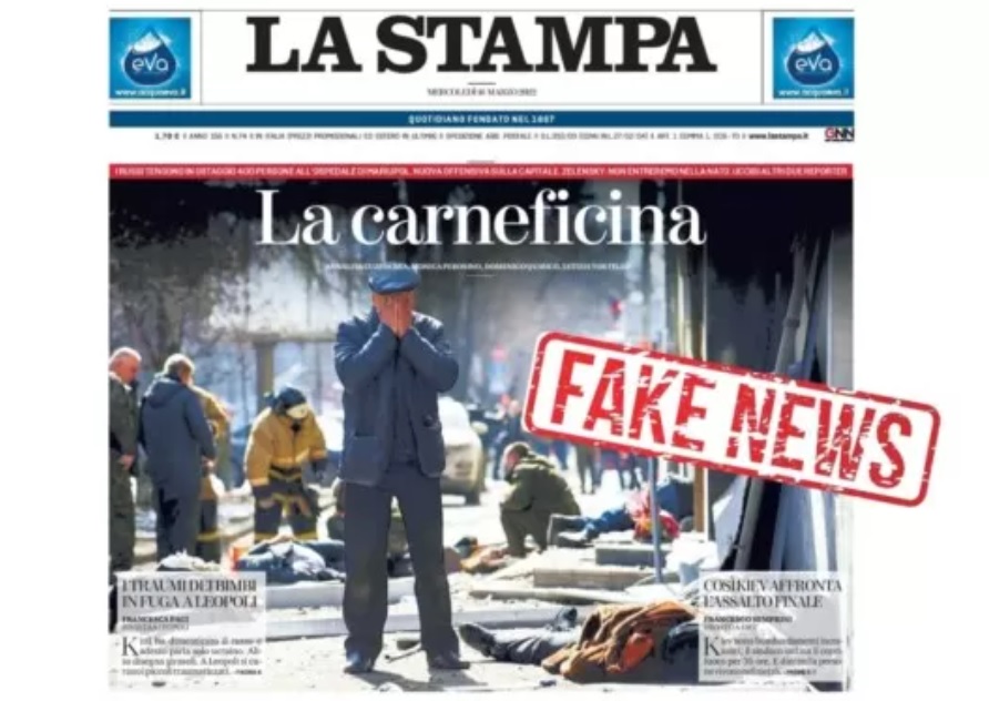  Mega lažovi! Italijanski list La Stampa iskoristio fotografiju bombardovanog Donjecka kao naslovnicu za napad na Kijev