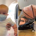 BOLESNO! Lekar primorava svoju bebu da nosi masku- Instalirao prečišćivač vazduha na dečija kolica (VIDEO)