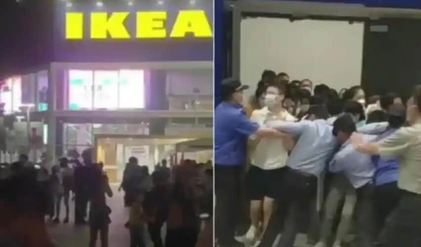  Pogledajte kako vlast u Šangaju zatvara kupce u prodavnici IKEA jer su bili u kontaktu sa zaraženom osobom (VIDEO)