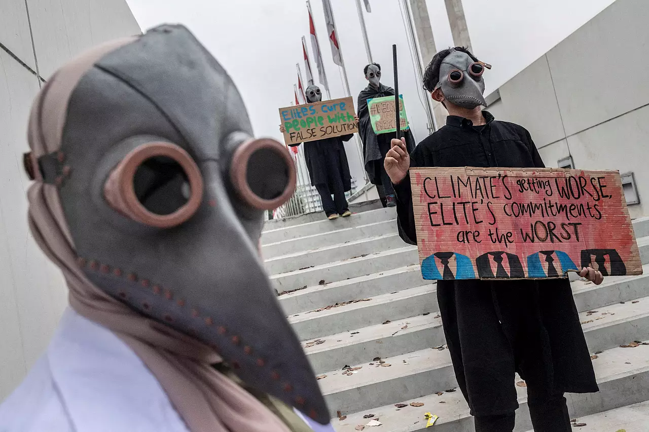 klimatski aktivisti tokom protesta za zastitu planete