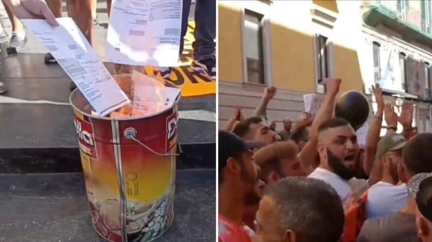 Protesti širom Italije! Narod spaljuje račune za struju (VIDEO)