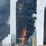 Gori NEBODER u KINI! Vatra guta zgradu u kojem se nalazi KINESKI TELEKOM (VIDEO)