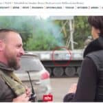 Ukrajinsko oklopno vozilo sa kukastim krstom prikazano na nemačkoj TV