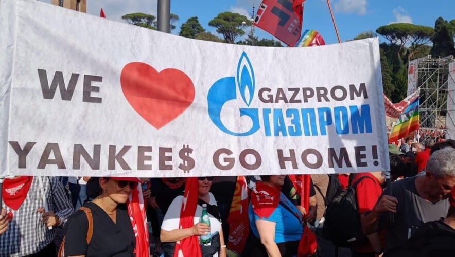 MASOVNI protesti u Rimu i Madridu protiv ANTIRUSKIH sankcija (VIDEO)