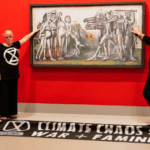 klimatski aktivisti se zalepili za pikasovo delo