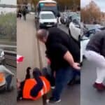 Ljuti francuski vozači bacaju klimatske „demonstrante“ kao krpene lutke(VIDEO)