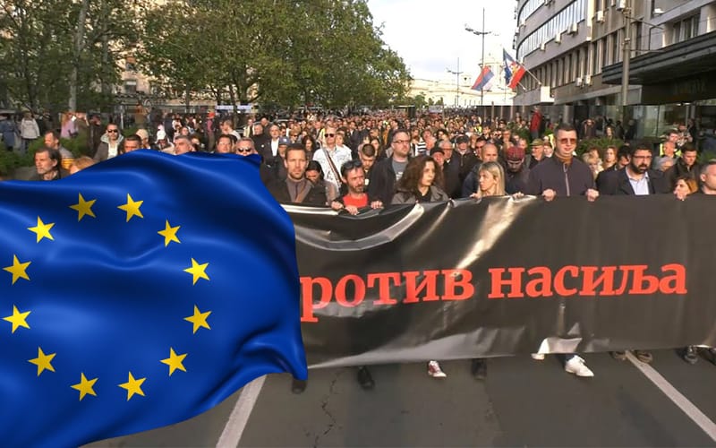 Organizatori protesta "Srbija protiv nasilja" pozvali predstavnike EU da se priključe skupu