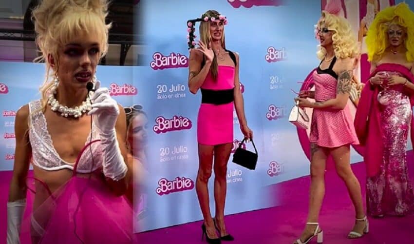  Tranvestiti angažovani na premijeri filma “Barbi” u Madridu! U pitanju je “film za decu” (VIDEO)