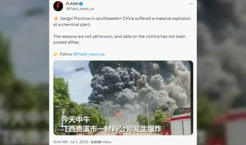  Gori jedna od najvećih hemijskih fabrika u KINI! Komunistički režim tvrdi da uzrok nije poznat (VIDEO)