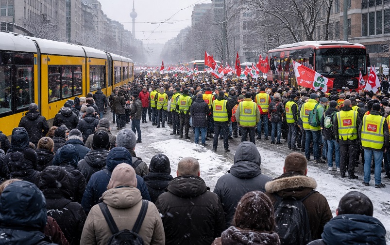 Masovni štrajk u Nemačkoj paralisao gradove, hladnoća dodatno pogoršala haos