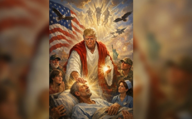 Tramp sebe prikazao kao Isusa usred napada na Papu, AI snimak zapalio mreže